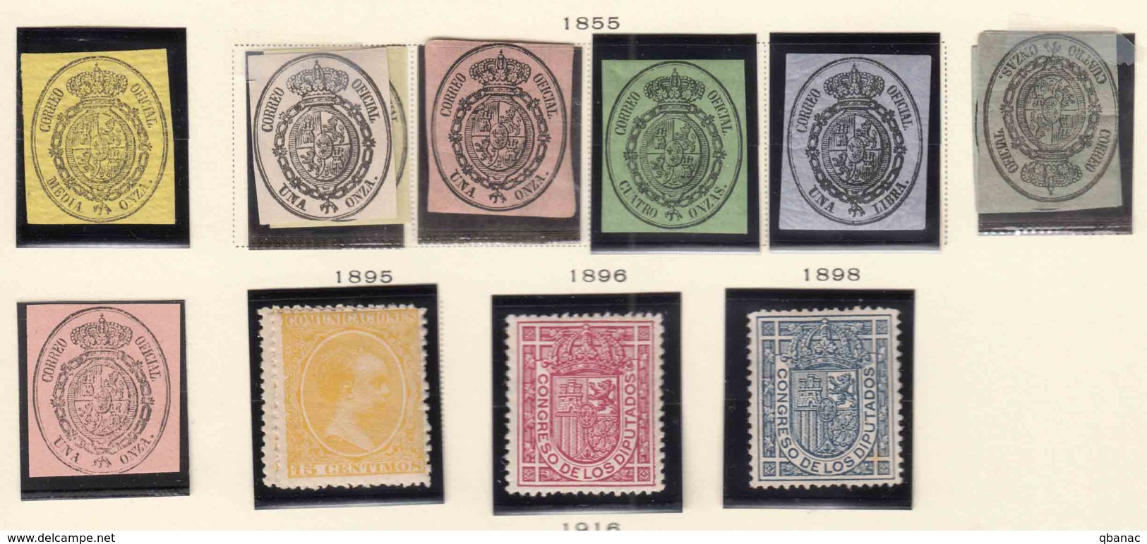 Spain Officials 1855-1898 Stamps Selection - Servicios