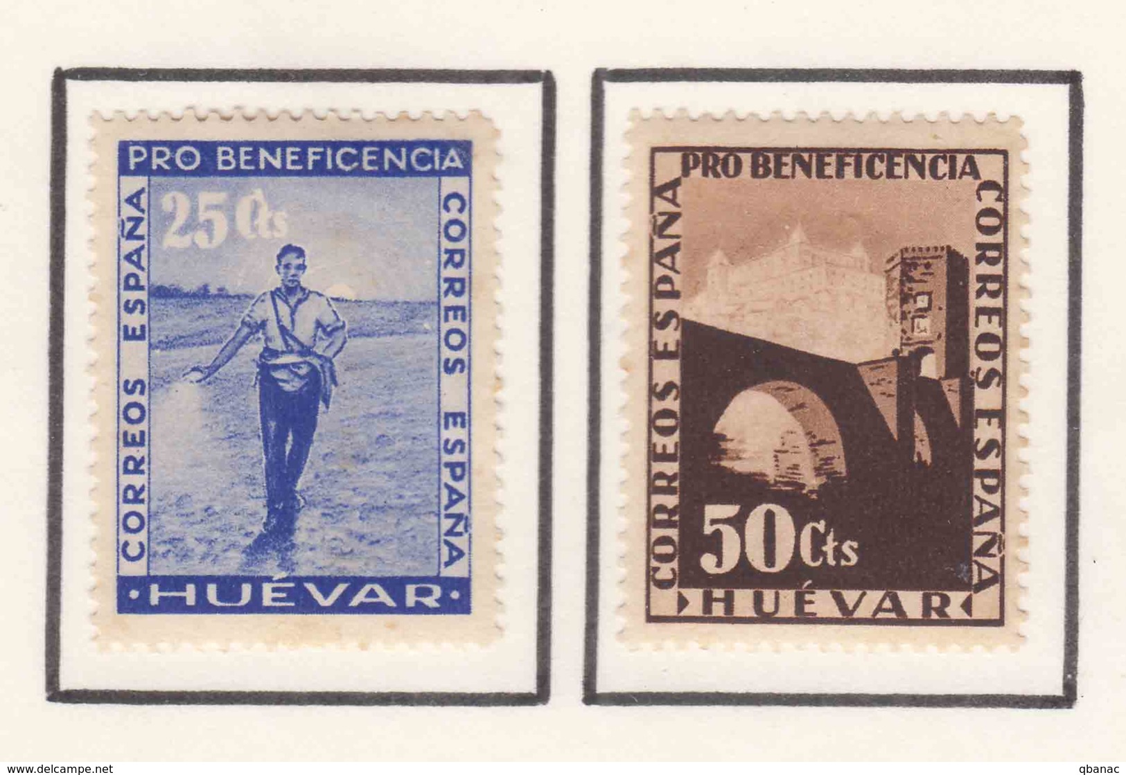 Spain Civil War Huevar (Sevilla) Mint Hinged - Viñetas De La Guerra Civil