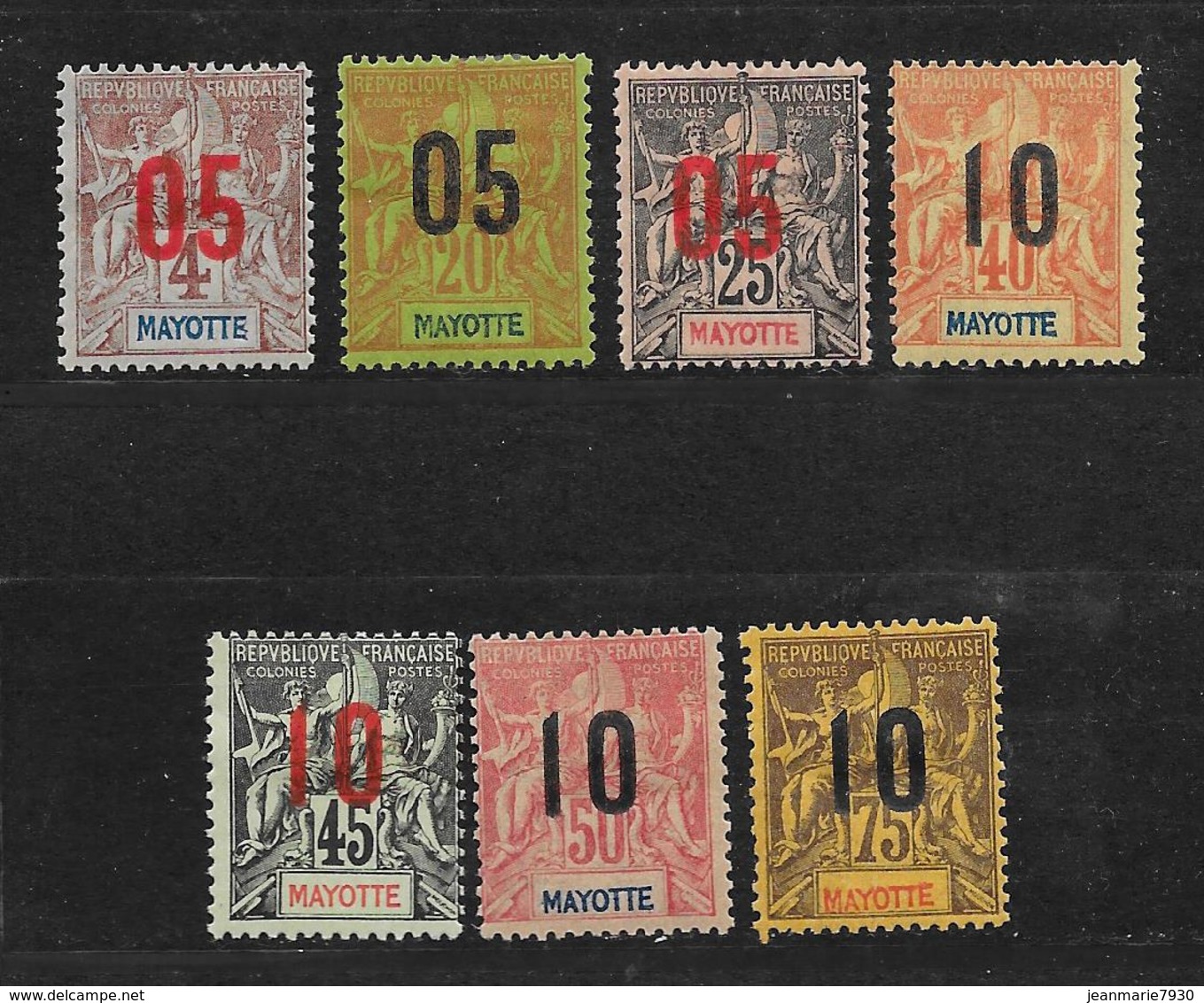 MAYOTTE TYPE GROUPE N° 22.24.25.27.28.29.30 NEUF * - COTE = 19.80 € - Unused Stamps