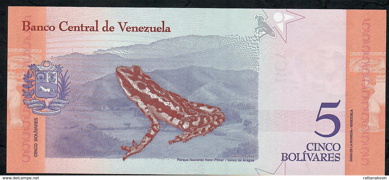 VENEZUELA P102 5 BOLIVARES 15.1.2018 #D       UNC. - Venezuela