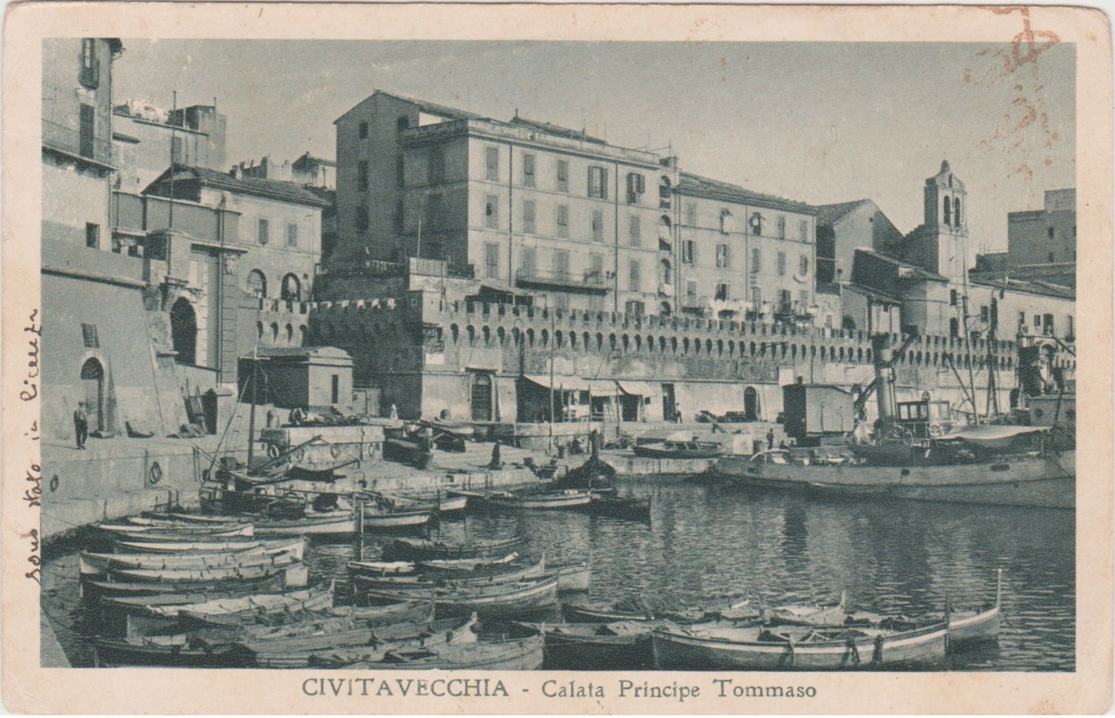 1934-Civitavecchia Calata Principe Tommaso,viaggiata - Civitavecchia