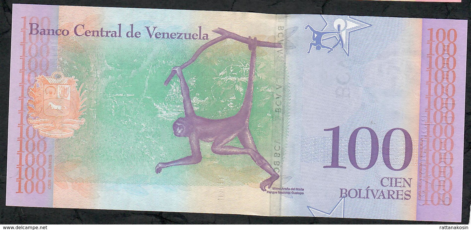 VENEZUELA P106b 100 BOLIVARES 22.3.2018   #G     UNC. - Venezuela