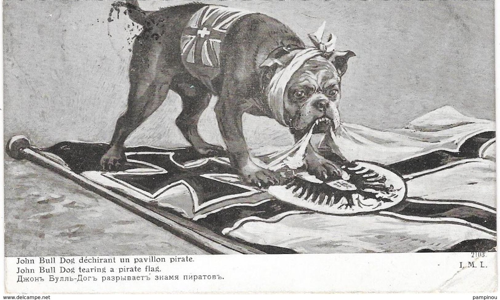 GUERRE 14/18. CHIEN De Guerre - Bouledogue John Bull - War 1914-18