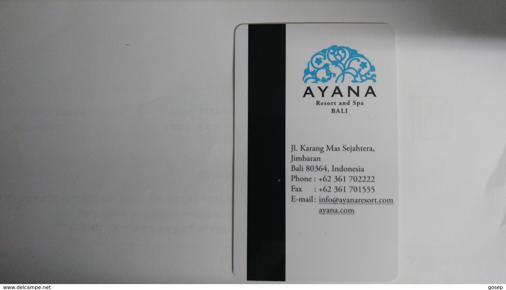 Indonesia-hotey Key-(549)-ayana Resort And Spa Bali-hotal-(looking Out Side)-used+1card Prepiad Free - Hotelkarten