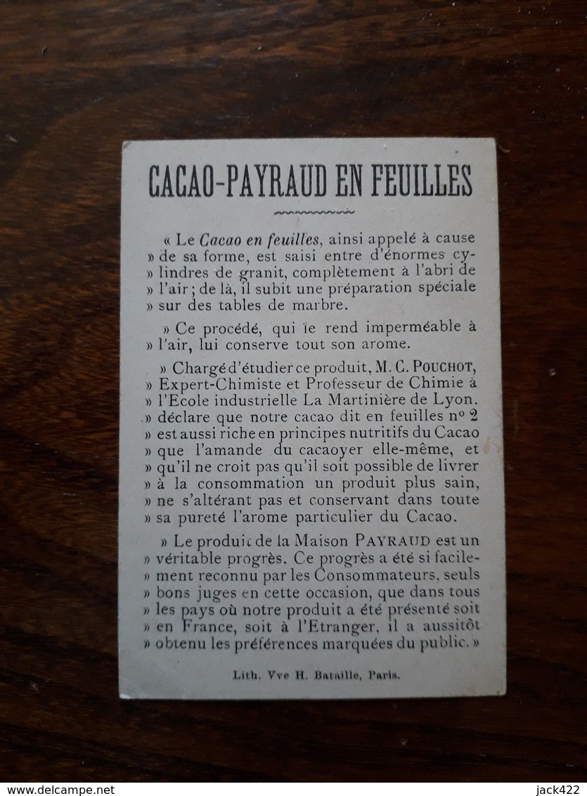 L16/10 Chromo. Cacao Payraud. Lith. Vve H Bataille. Paris - Other & Unclassified