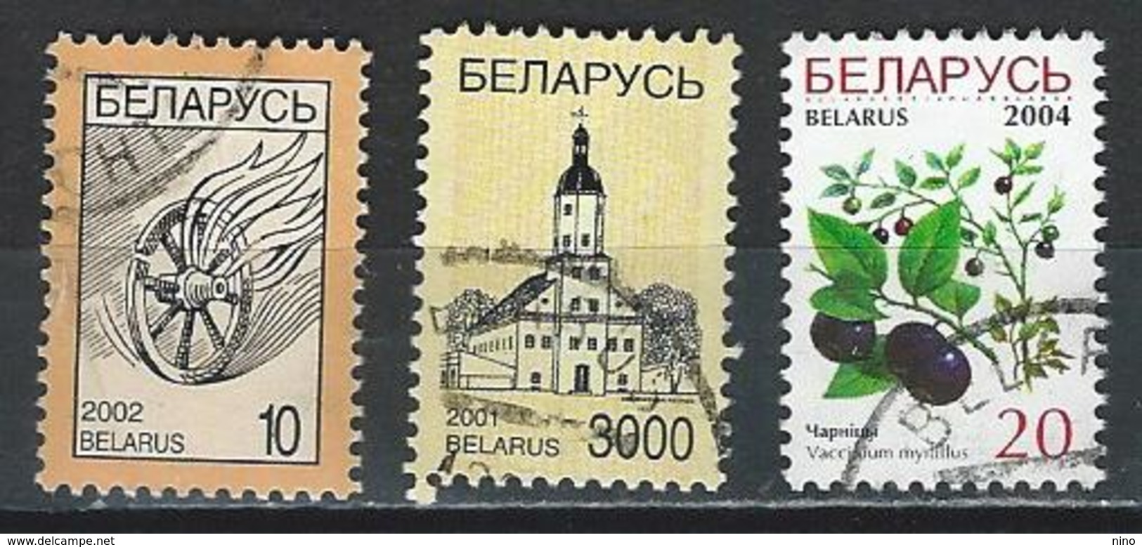 Belarus. Scott # 412,19,95 Used.  Regular Issue 2001-04 - Belarus