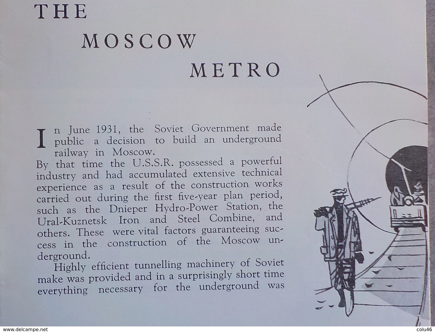 exposition Bruxelles 1958 propagande URSS Soviet Metro métro brochure illustrée