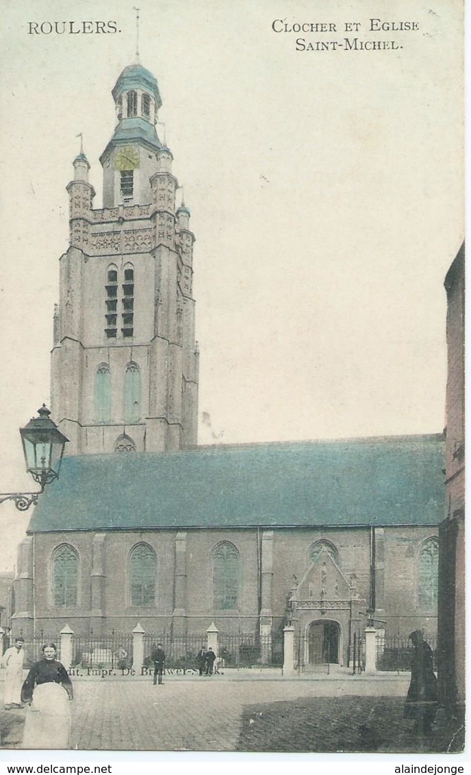 Roeselare - Roulers - Clocher Et Eglise Saint-Michel - Phototypie Marco Marcovici - 1911 - Roeselare