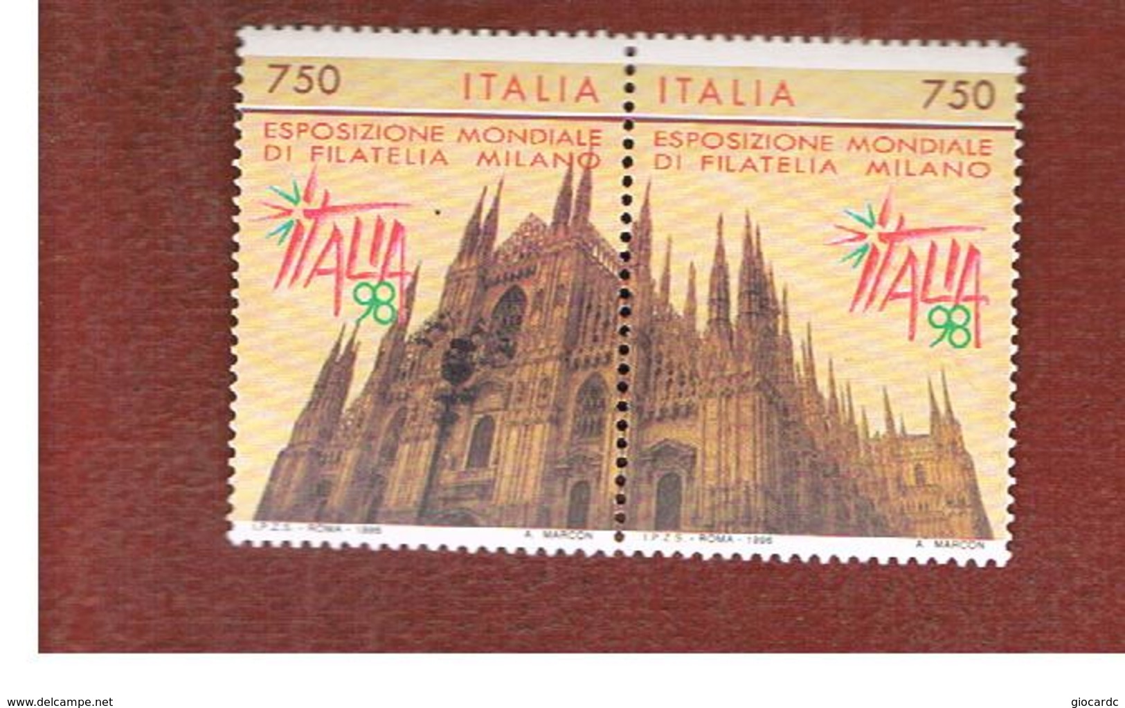 ITALIA - UN. 2240.2241  -    1996 ESPOS. MONDILE DI FILATELIA ITALIA '98 (SERIE COMPLETA DI 2)  -  NUOVI **(MINT) - 1991-00:  Nuovi