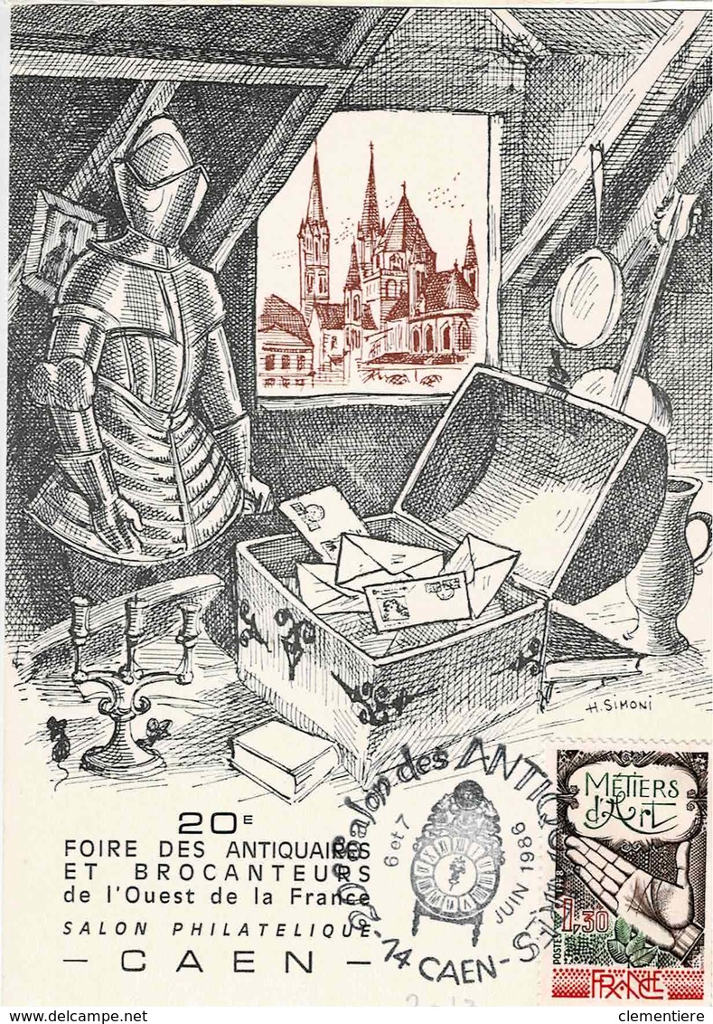 TP N° 2013 Seul Sur Carte De La 20ème  Foire Des Antiquaires De Caen - 1961-....