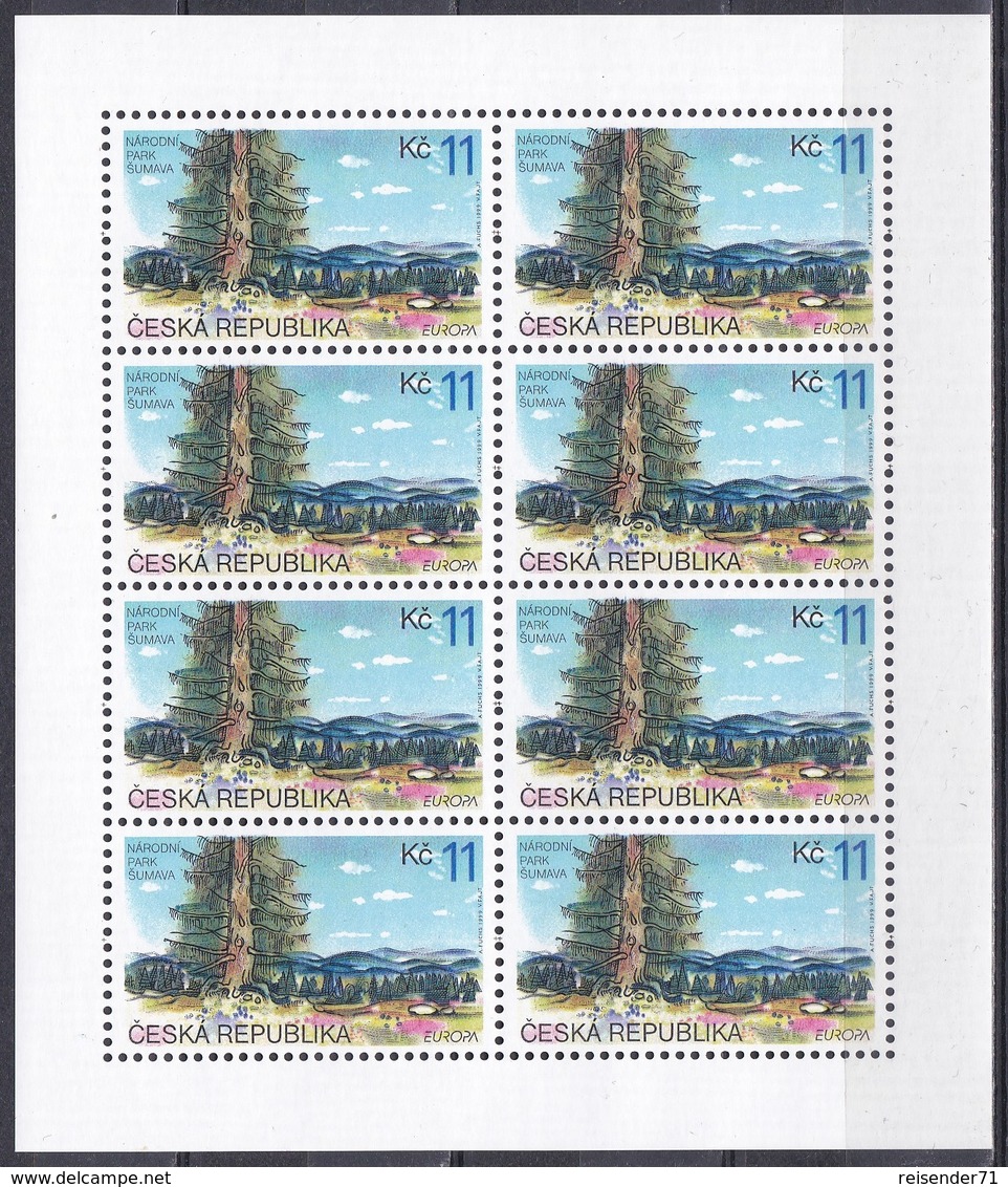 Tschechien Czechia 1999 Organisationen Postwesen Europa CEPT Nationalparks Naturpark Böhmerwalt Thayatal, Mi. 215-6 ** - Unused Stamps