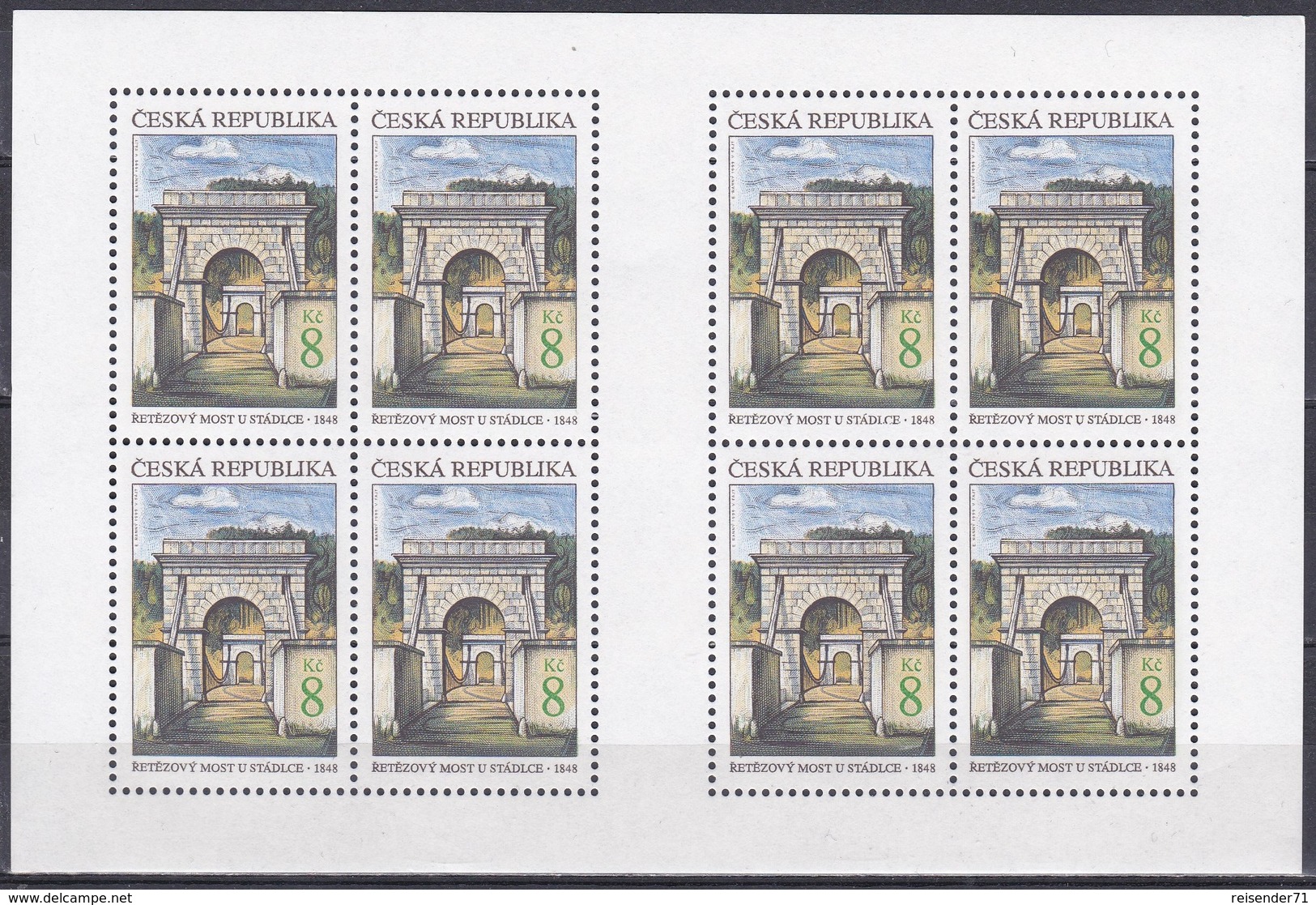 Tschechien Czechia 1999 Heimat Homeland Bauwerke Buildings Brücken Bridges Stachletz Tschernwir, Mi. 218-9 ** - Unused Stamps