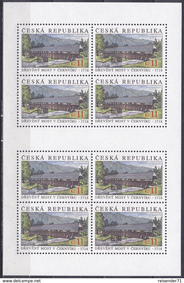 Tschechien Czechia 1999 Heimat Homeland Bauwerke Buildings Brücken Bridges Stachletz Tschernwir, Mi. 218-9 ** - Unused Stamps