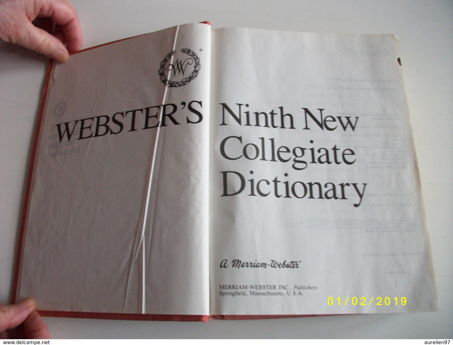 WEBSTER'S Ninth New Collegiate Dictionnary 1985 - Culture