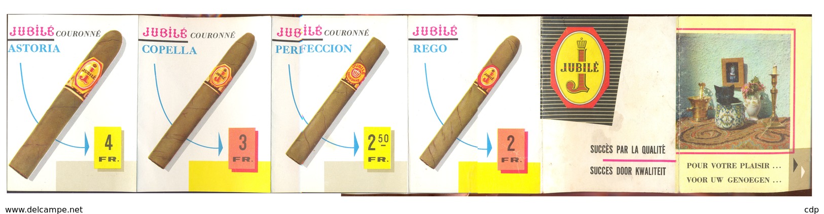 TABAC  Publicité   Cigarillos Jubilé   1960 - Werbeartikel