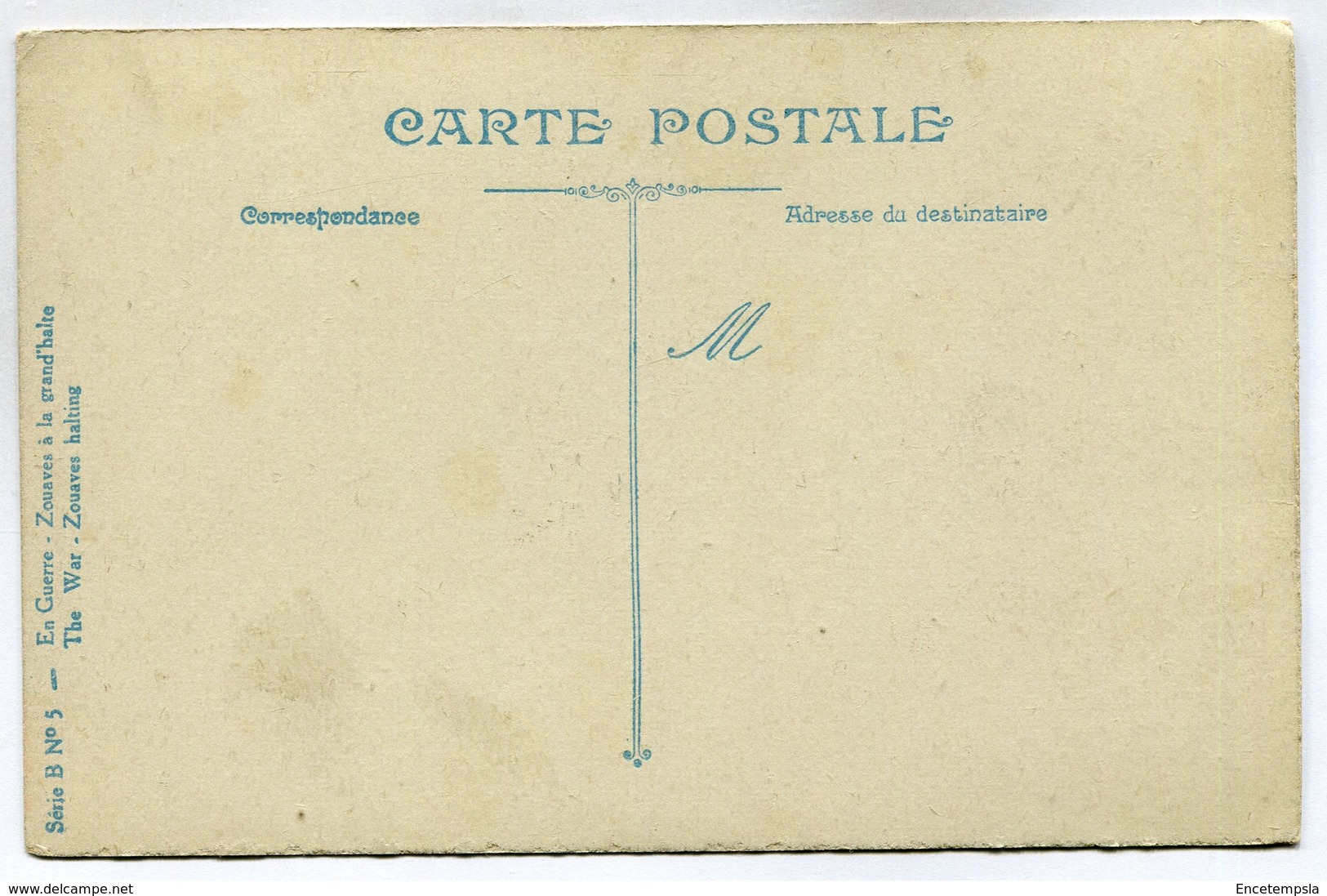 CPA - Carte Postale - Militaria - En Guerre - Zouaves à La Grand'halte  ( M7332) - Régiments