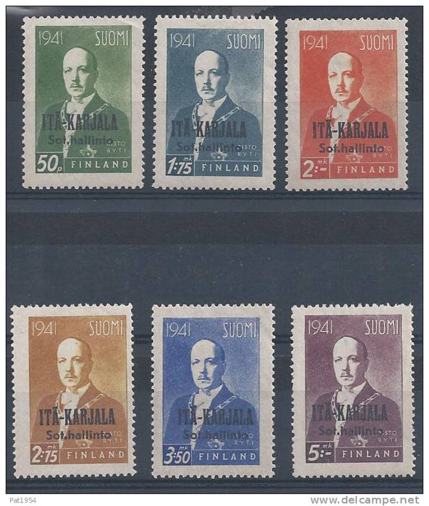 Finlande Occupation De La  Carélie Orientale1942 N°22/27 Neufs** MNH - Local Post Stamps