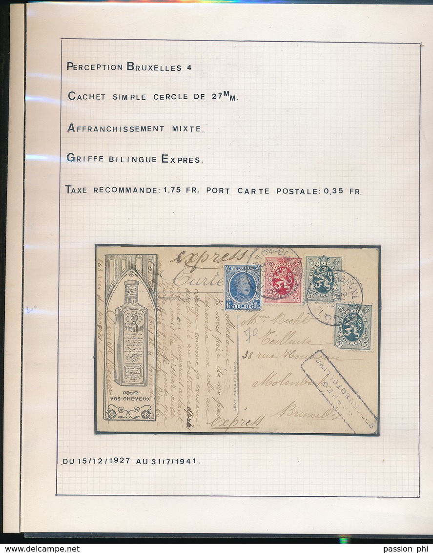 BELGIUM BELGIQUE HOUYOUX CARTE PETROLE HAHN  EXPRES DE BRUXELLES EN 1930 VERS BRUXELLES VUE DE GRENOBLE L'ISERE - 1922-1927 Houyoux