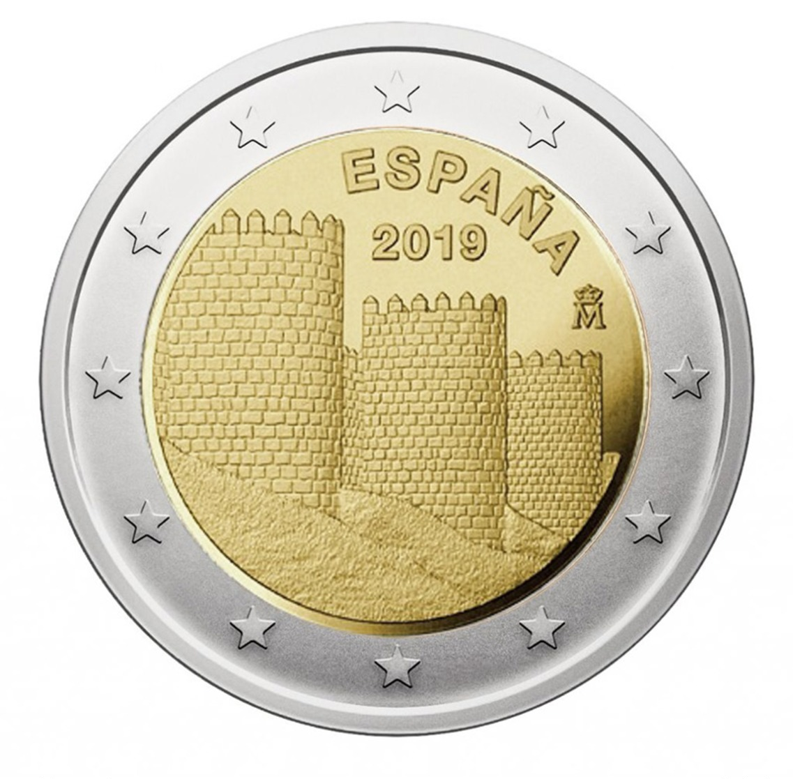 WC - 2 Euro Spain 2019 - City Wall Of Avila UNC - New - España