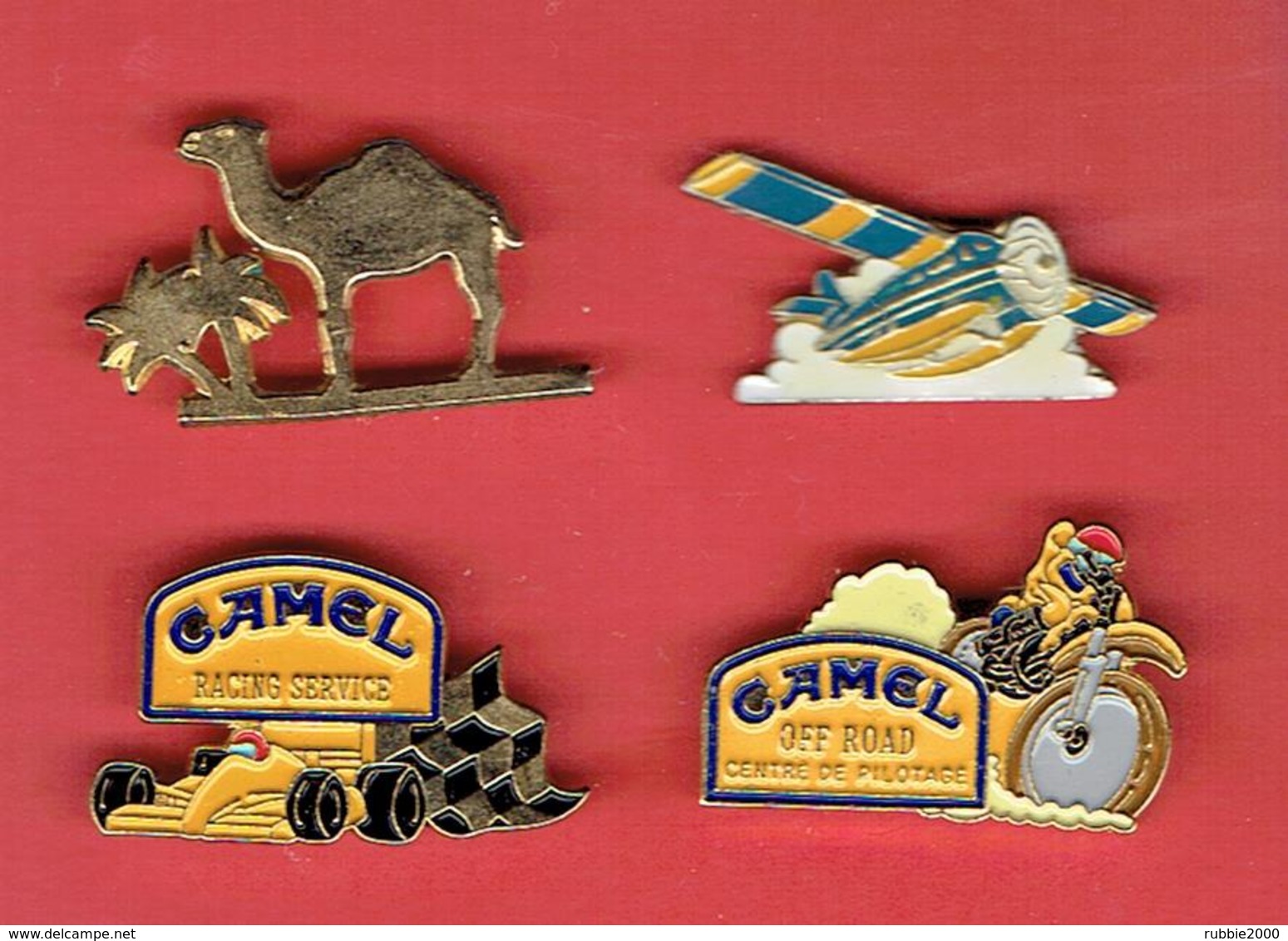 CIGARETTES CAMEL LOT DE 4 PINS TABAC - Objetos Publicitarios