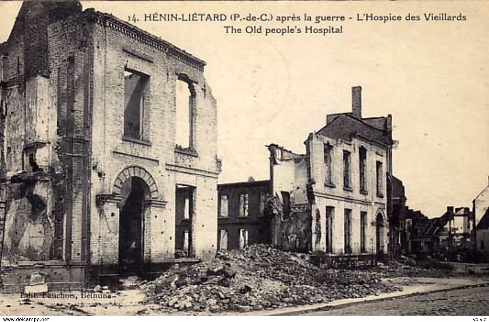 62 - HENIN-LIETARD - Aprés La Guerre - L'Hospice Des Vieillards - - Other & Unclassified