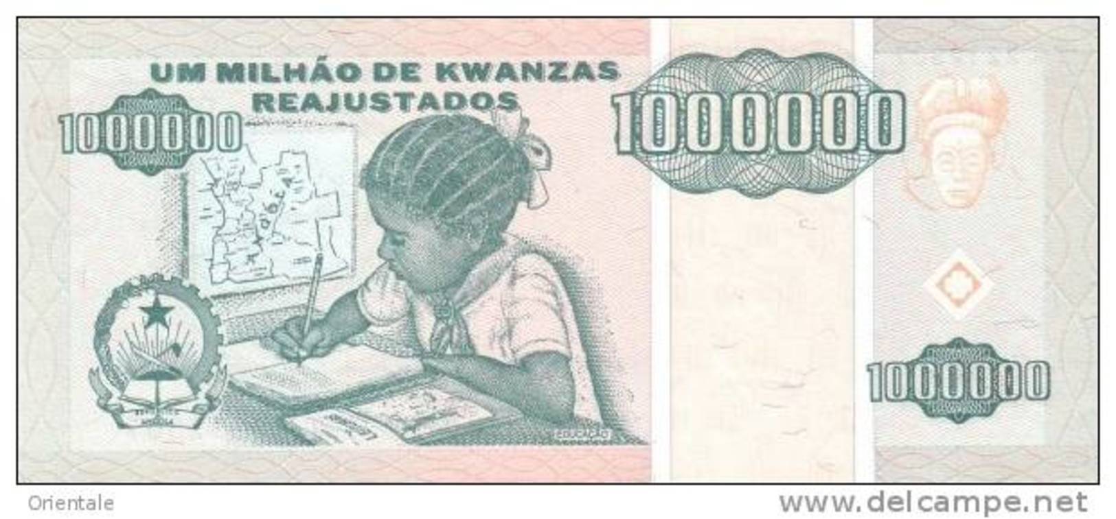 ANGOLA P. 141 1000000 K 1995 UNC - Angola