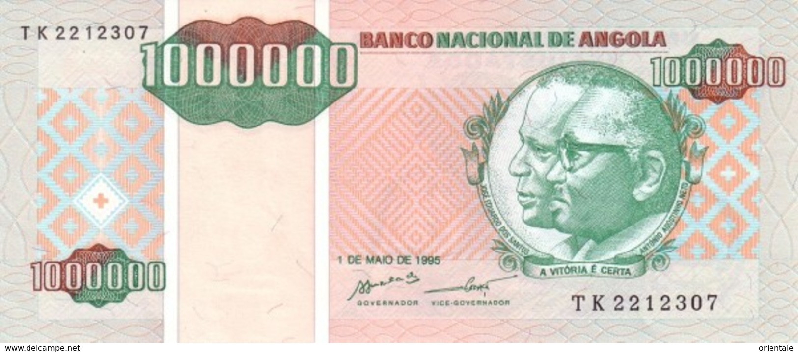 ANGOLA P. 141 1000000 K 1995 UNC - Angola