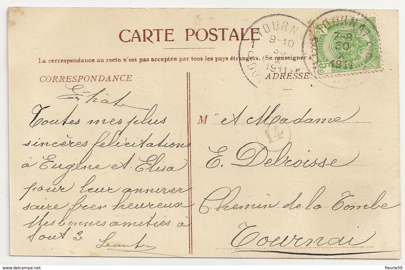 LESSINES, 1909. - Chantiers De La Carrière Tacquenier. Oblitération Tournai 1911. - Lessen