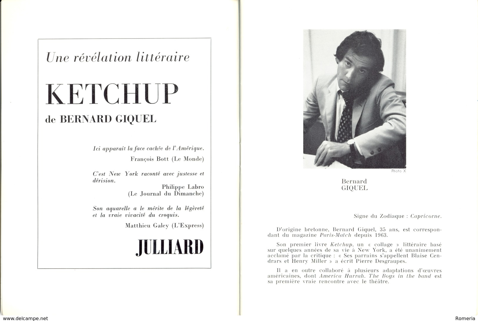 Octobre 1969 - Programme Théâtre Edouard VII - "Les Garçons De La Bande" - Représentation Du 4 Octobre 1969 - - Programs