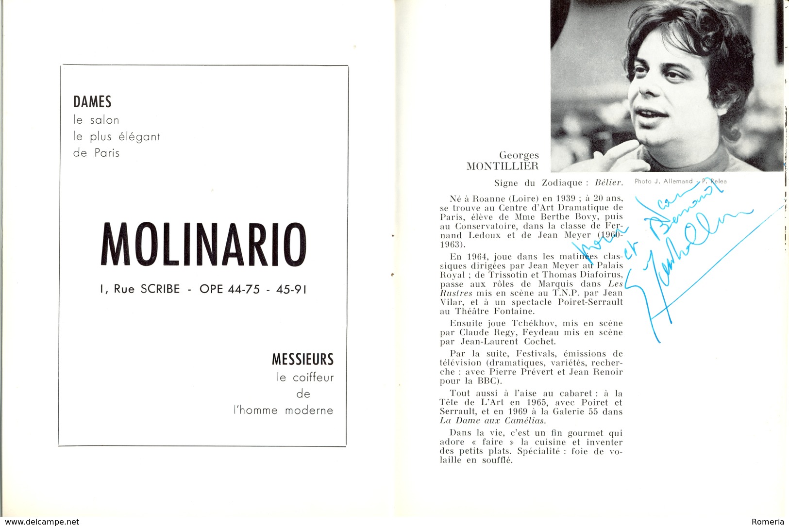 Octobre 1969 - Programme Théâtre Edouard VII - "Les Garçons de la Bande" - Représentation du 4 octobre 1969 -