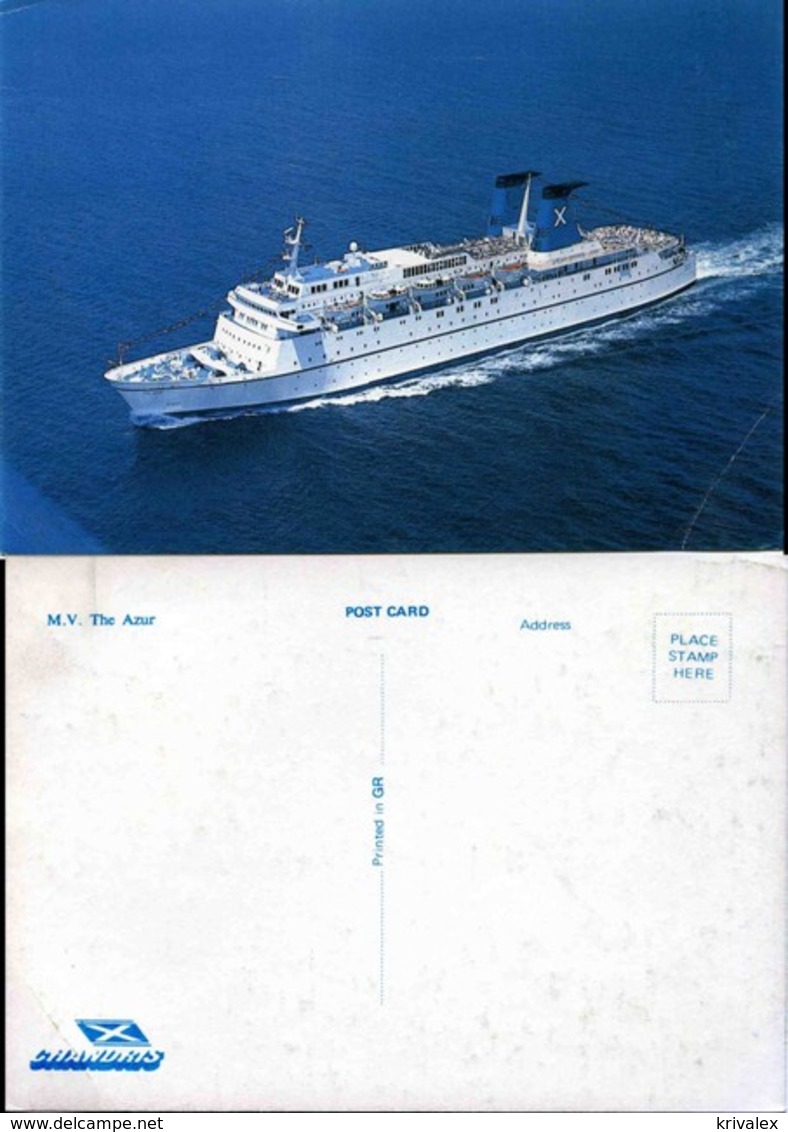 Ship Postcards - Passenger   Ship : "The Azur      "   Read Description - Other & Unclassified