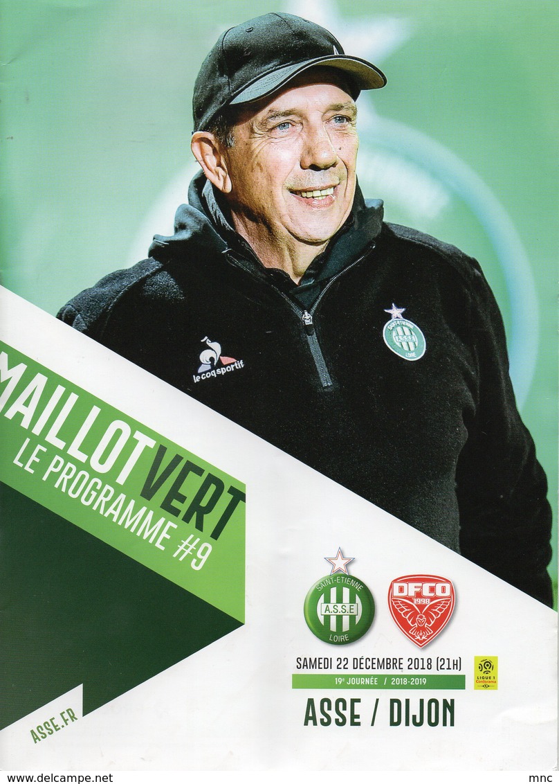 Programme Du Match ASSE DIjon Du 22 Décembre 2018 - Apparel, Souvenirs & Other