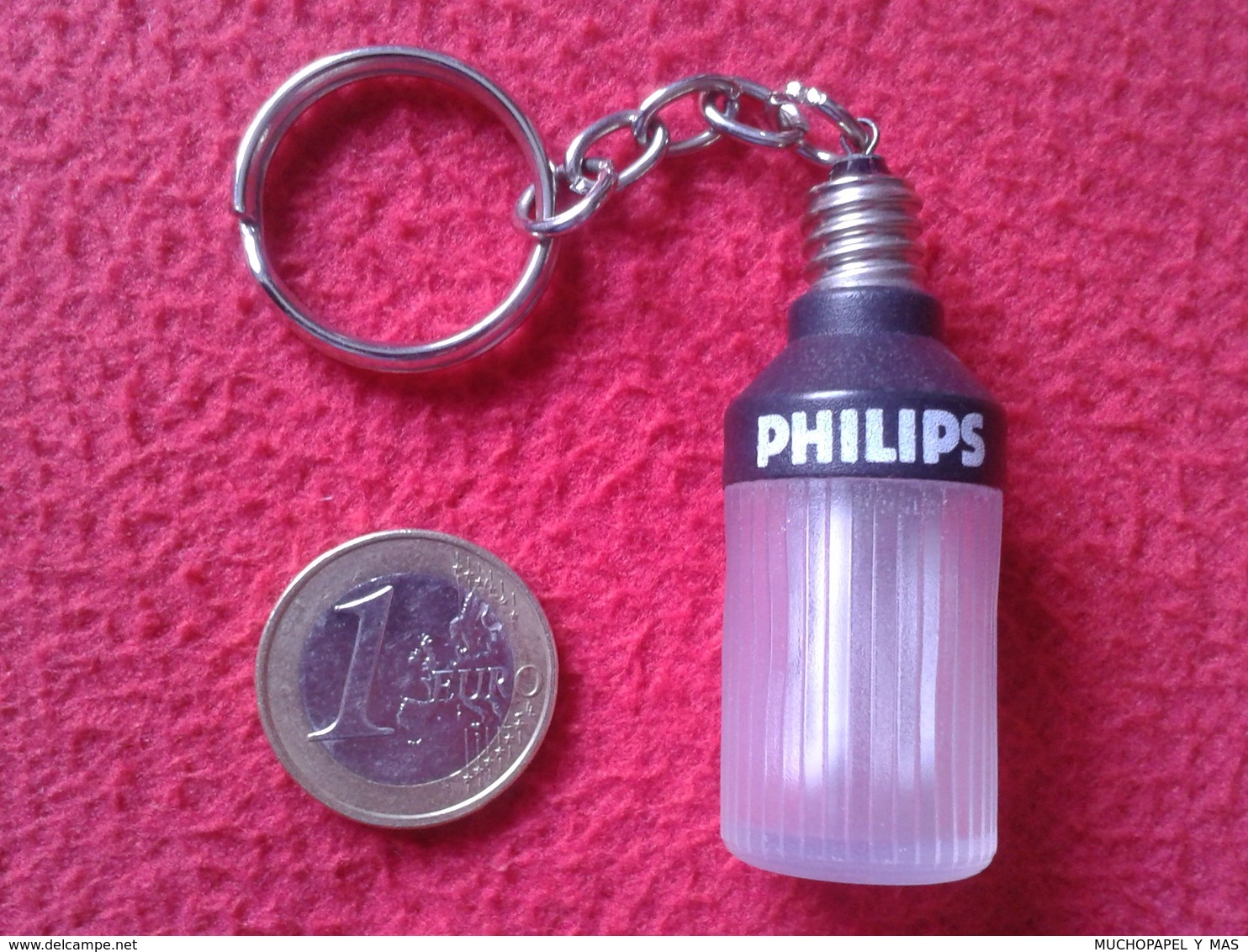 LLAVERO KEYRING KEYCHAIN PORTE-CLÉS LIGHTBULB BOMBILLA LAMPE AMPOULE LUZ ENERGÍA LIGHT BULB BOMBILLAS PHILIPS VER FOTOS - Otros & Sin Clasificación