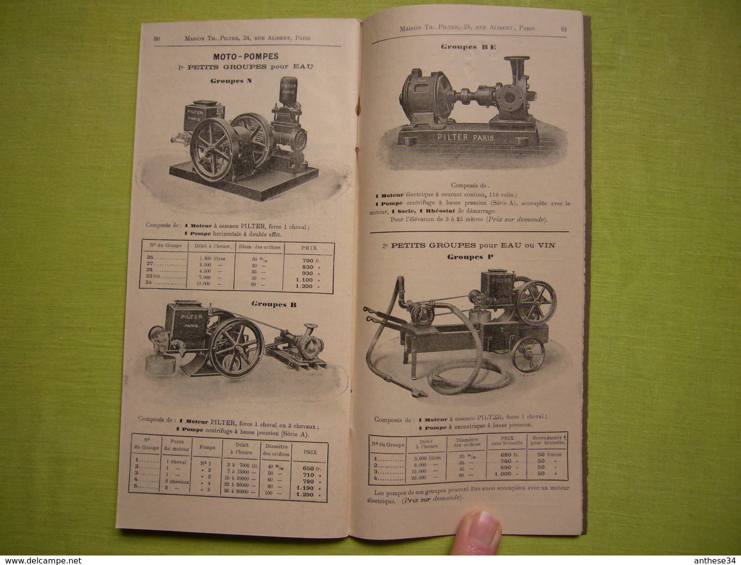 Catalogue Pub Et Tarifs 1911 Illustré Machines Agricoles Et Industrielles TH. Pilter à Paris 96 Pages - Publicités