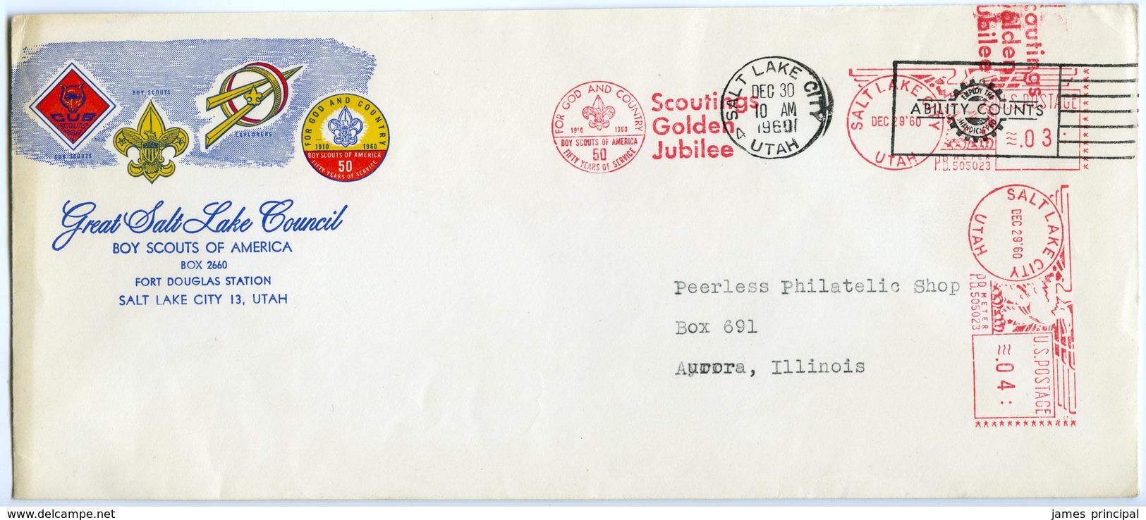 United States Of America. Boy Scouts Envelope. VF. - Omslagen Van Evenementen