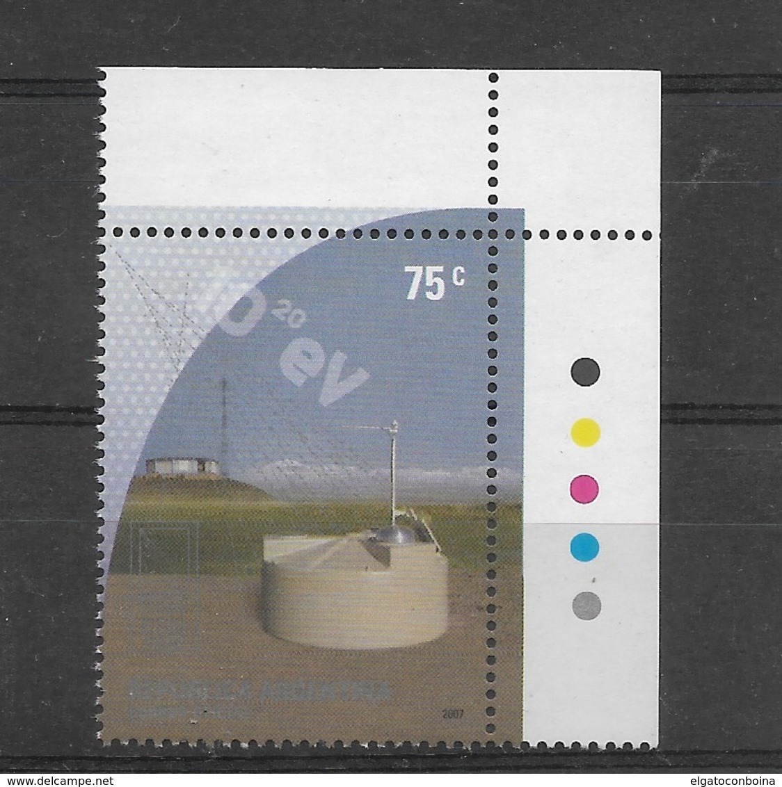 ARGENTINA 2007,PIERRE AUGER OBSERVATORY, SCIENCE, 1 VALUE COMPLETE SCOTT 2443 - Nuevos