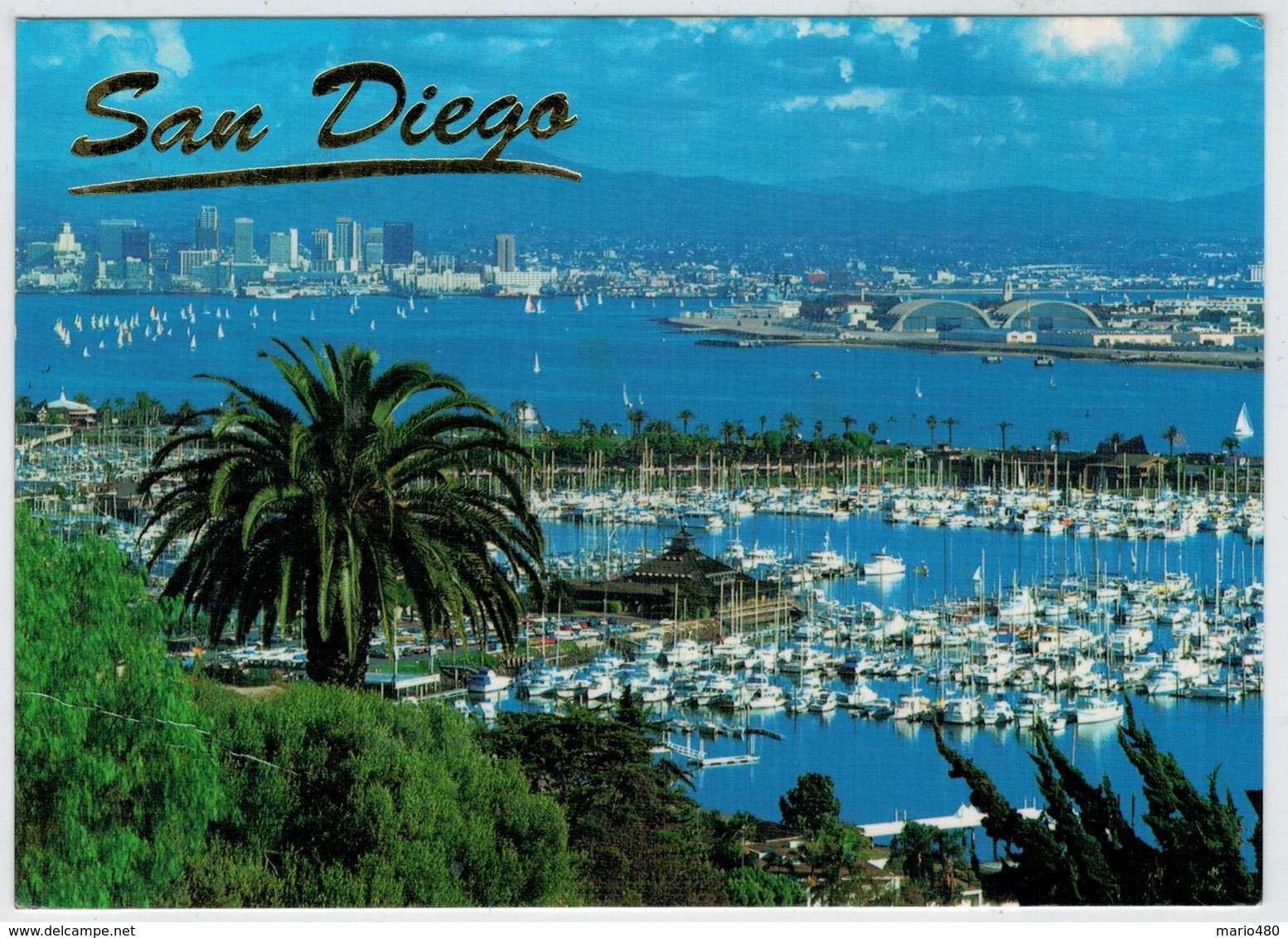 VIEW  OF SAN DIEGO  FROM  POINT  LAMA  ACROSS SHELTER ISLAND               (VIAGGIATA) - San Diego