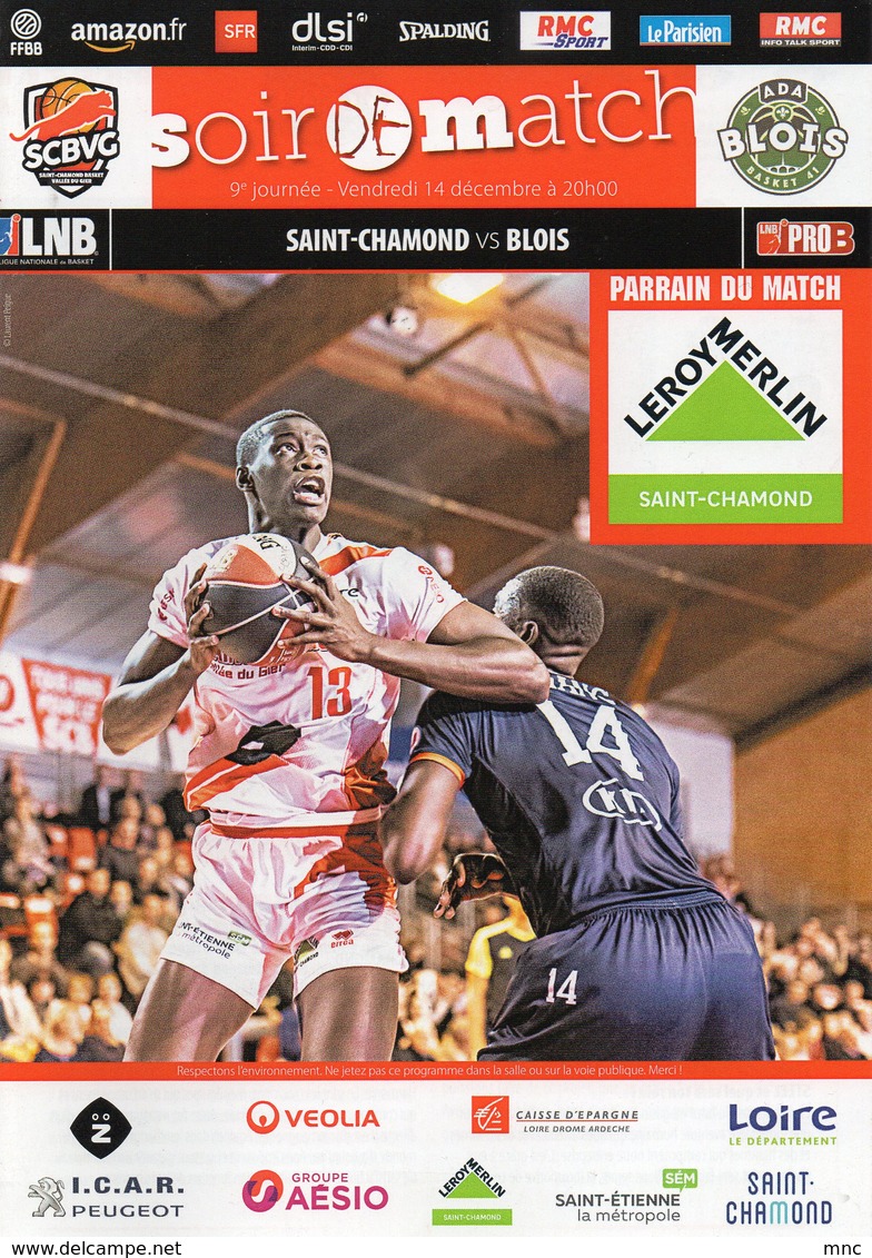 Programme Du Match De Pro B , SAINT CHAMOND - Blois Du 14 Décembre 2018 - Apparel, Souvenirs & Other