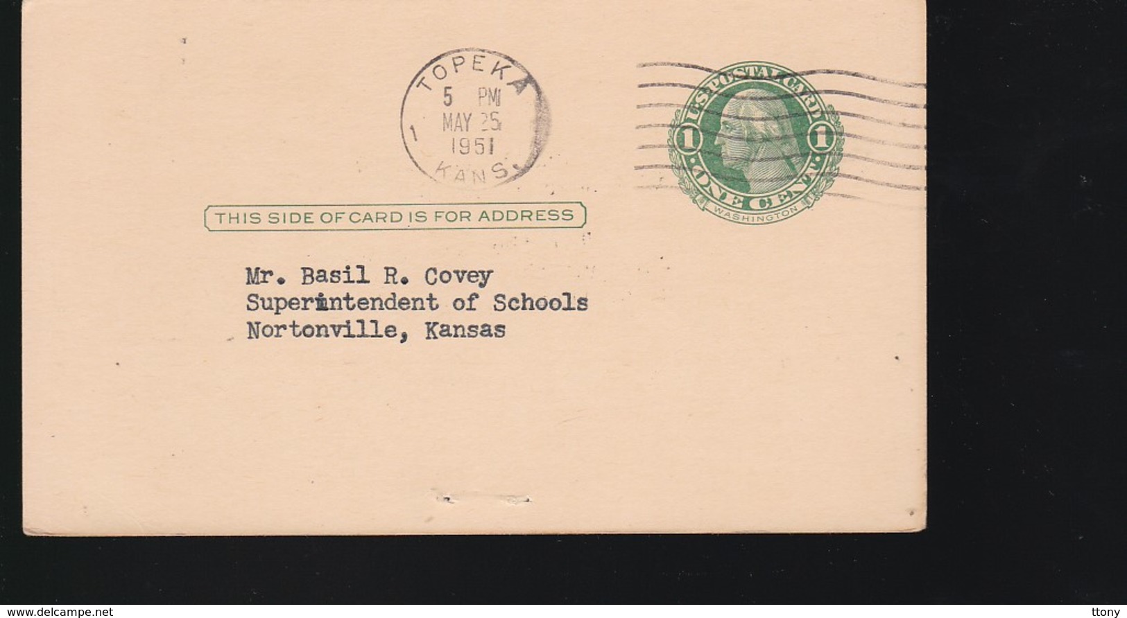 2  Cartes   Entier Postal   Aée 1958 & 1951   Martha Et Washington - Autres & Non Classés