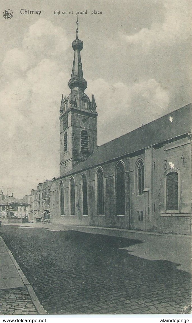 Chimay - Eglise Et Grand'place - Edit. L. Ernult-Hutten Chimay - 1909 - Chimay