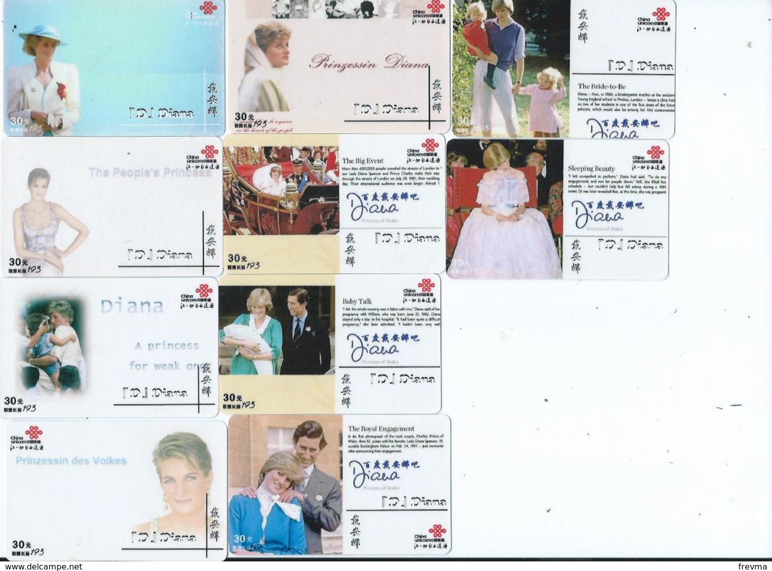 Telecarte Chine Lady Diana - Chine