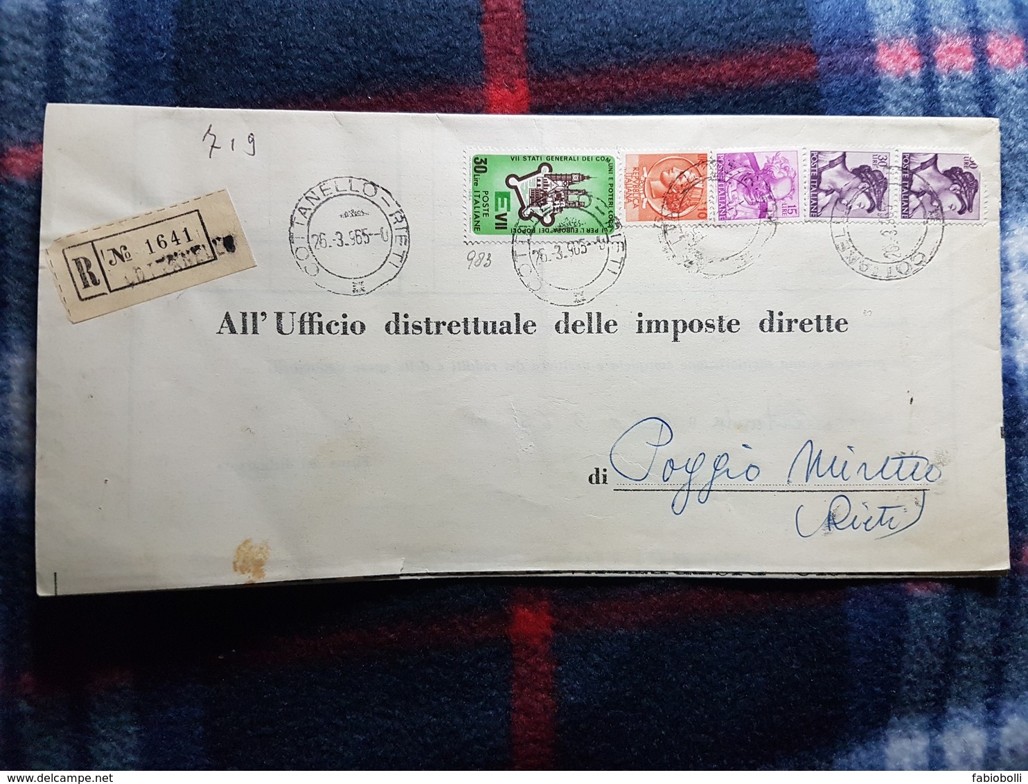 (18110) STORIA POSTALE ITALIA 1965 - 1961-70: Storia Postale