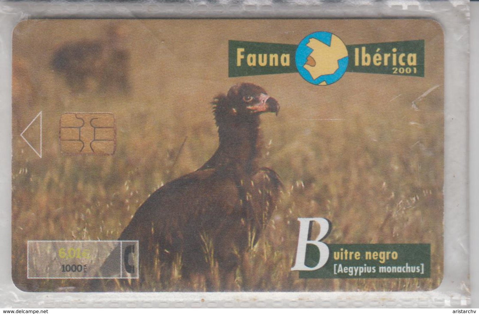 SPAIN 2001 FAUNA IBERICA BIRD BUITRE NEGRE VULTURE - Aquile & Rapaci Diurni