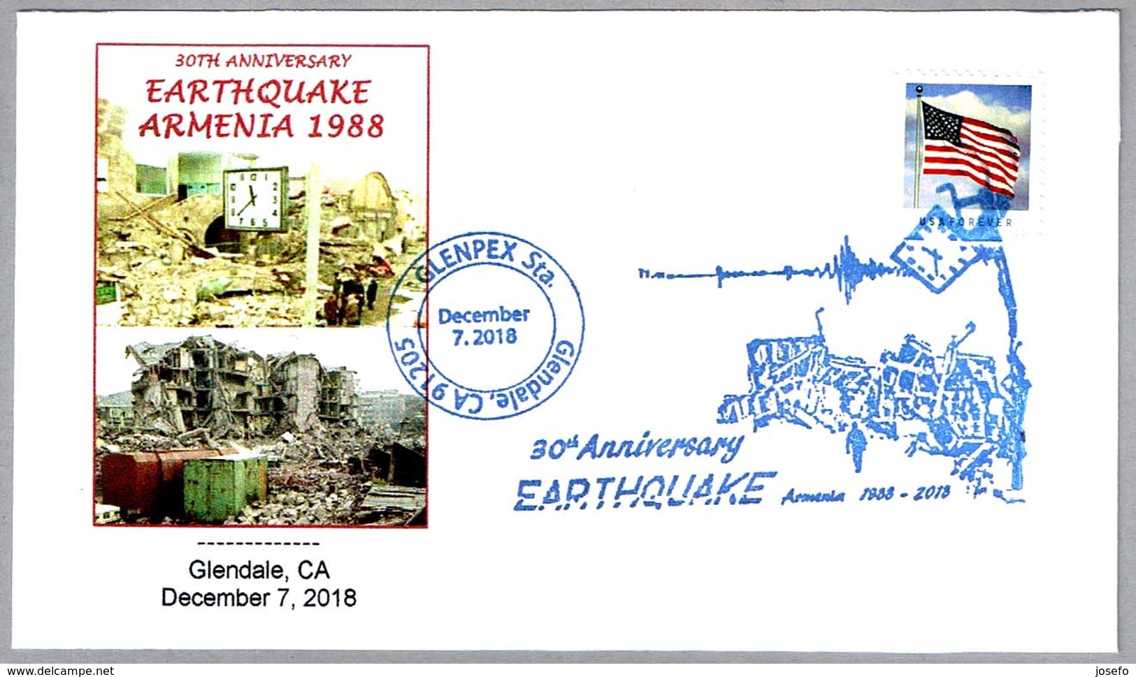 30 Años TERREMOTO DE ARMENIA - 30 Years EARTHQUAKE OF ARMENIA. Glendale CA 2018 - Otros & Sin Clasificación