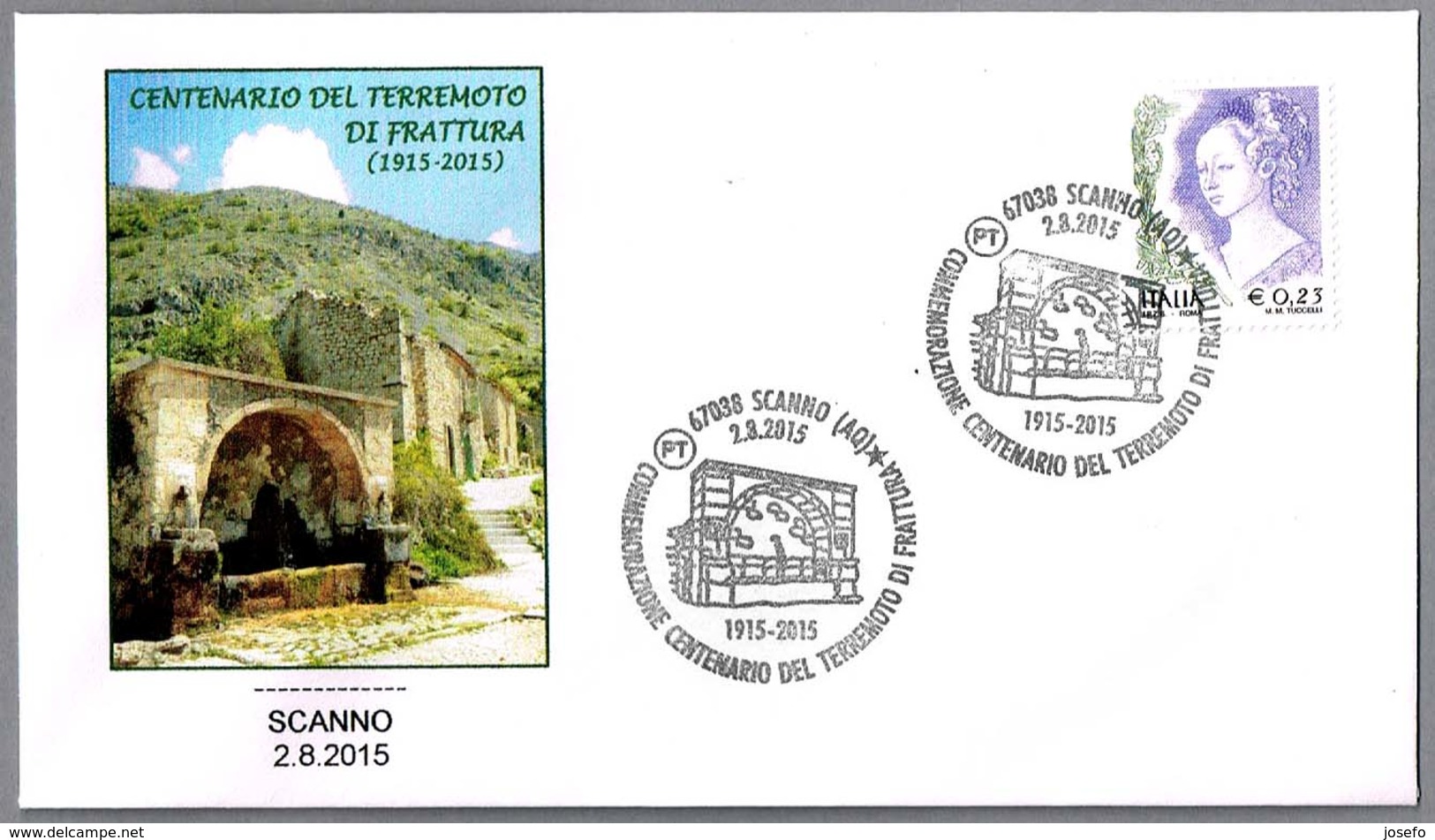 100 Años Del TERREMOTO DE FRATTURA (1915) - 100 Years Of EARTHQUAKE. Scanno, L'Aquila, 2015 - Otros & Sin Clasificación