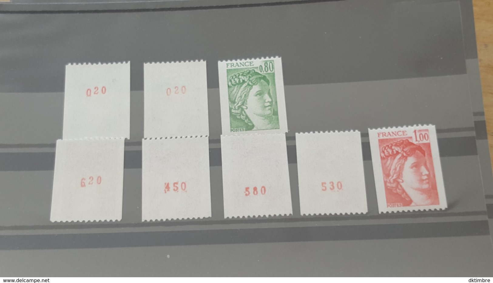 LOT 441132 TIMBRE DE FRANCE NEUF** LUXE NUMERO ROUGE - Collections