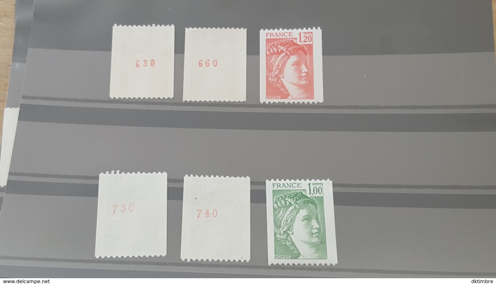 LOT 441133 TIMBRE DE FRANCE NEUF** LUXE NUMERO ROUGE - Collections