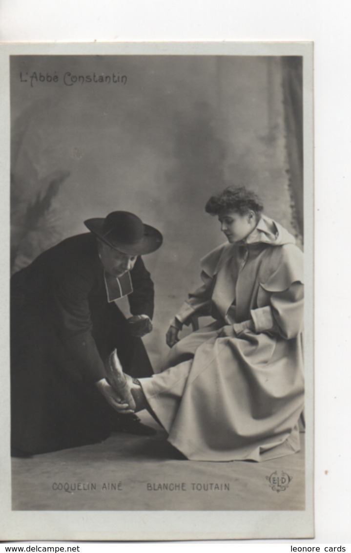 CPA.Spectacle.l'Abbé Constantin.Avec Coquelin Ainé Et Blanche Toutain.femme Assise Et Abbé à Genoux - Théâtre