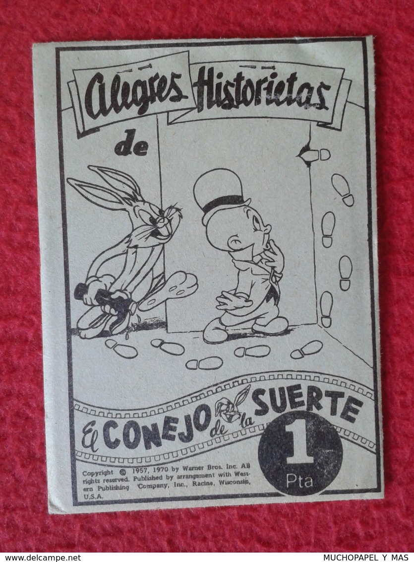 ANTIGUO SOBRE DE CROMOS SIN ABRIR CERRADO PACKAGE PACKET OF COLLECTIBLE CARDS EL CONEJO DE LA SUERTE RABBIT LAPIN VER - Otros & Sin Clasificación