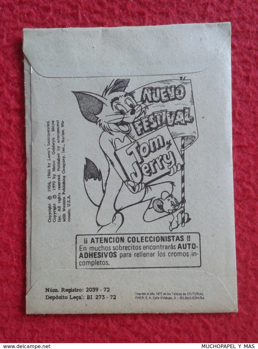 ANTIGUO SOBRE DE CROMOS SIN ABRIR CERRADO PACKAGE PACKET OF COLLECTIBLE CARDS EL CONEJO DE LA SUERTE RABBIT LAPIN VER - Otros & Sin Clasificación